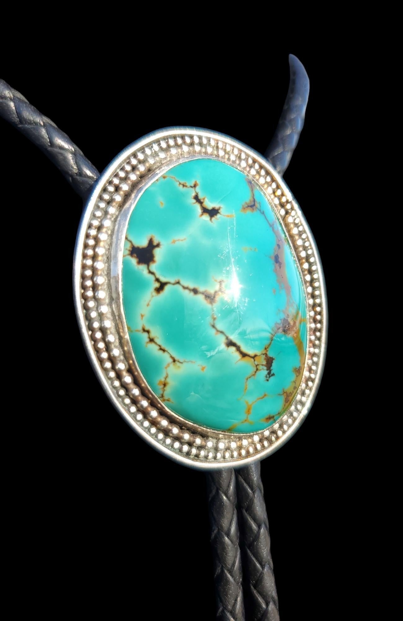 Chinese Turquoise Bolo Tie B008