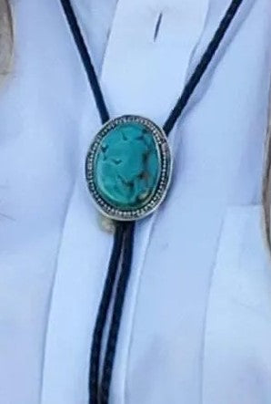 Chinese Turquoise Bolo Tie B008