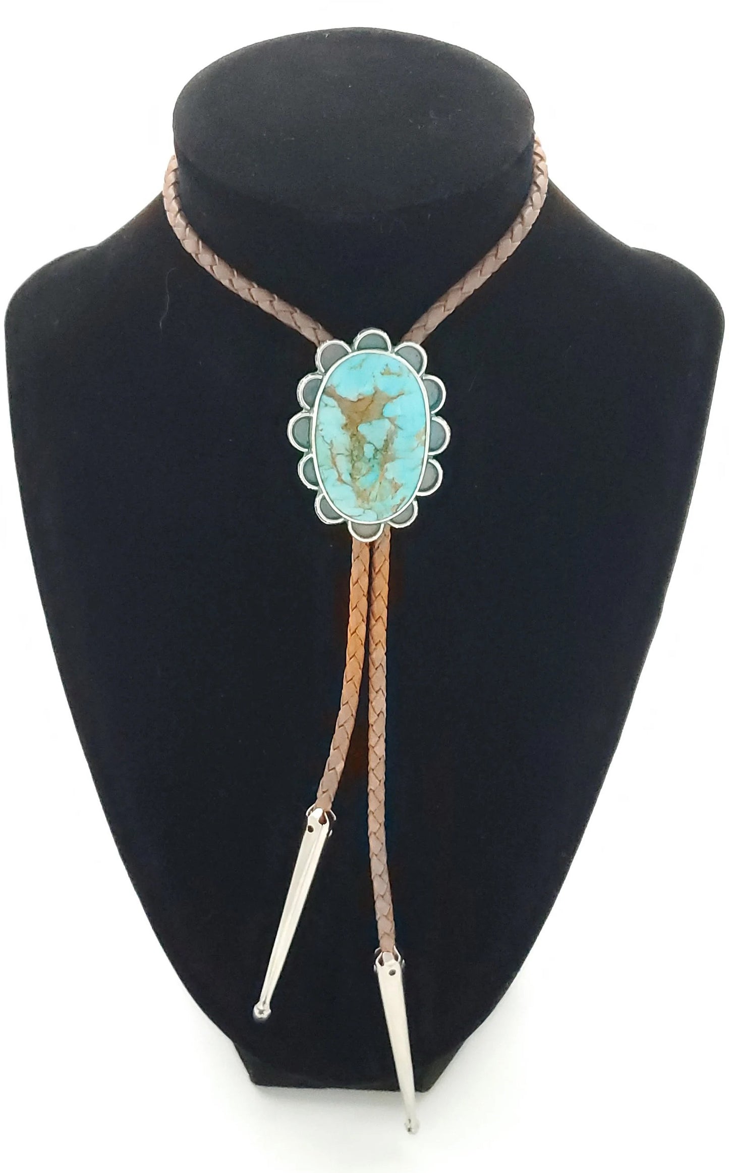 Turquoise Mountain Bolo Tie and Ring Set B023