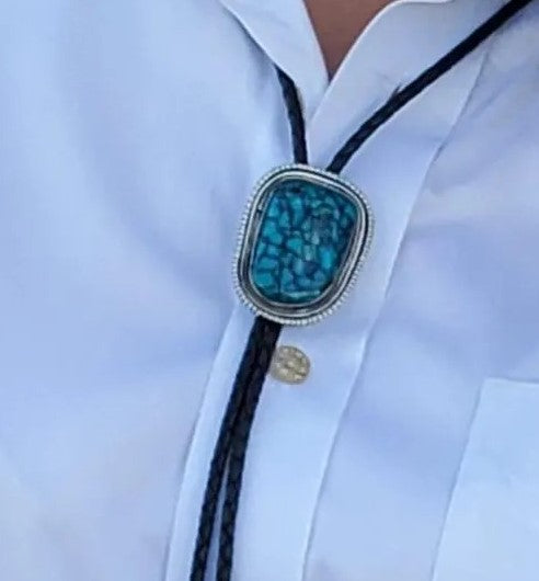 Blue Bell Turquoise Bolo Tie B058