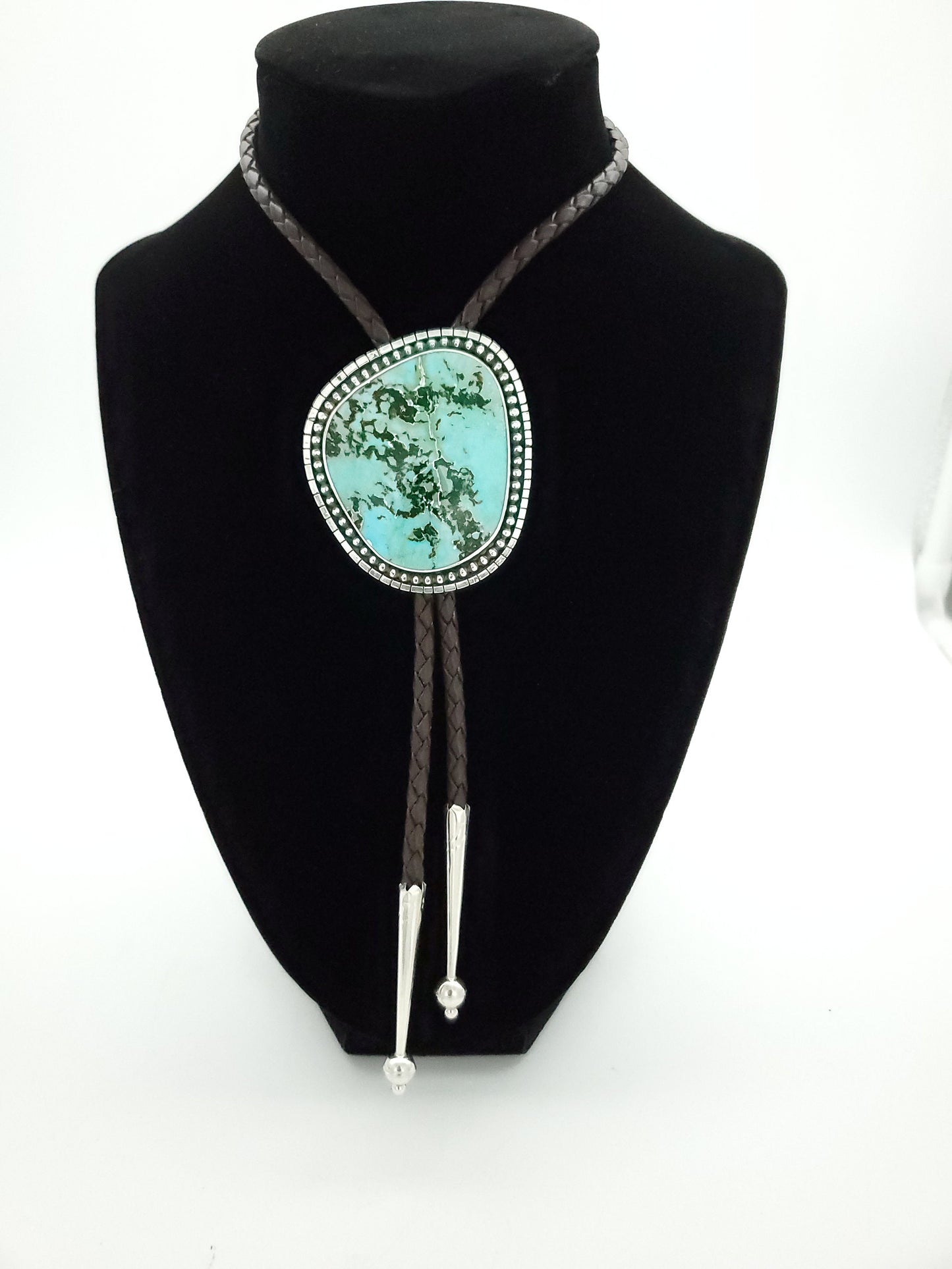 Gem Grade Nevada Turquoise Bolo Tie B039