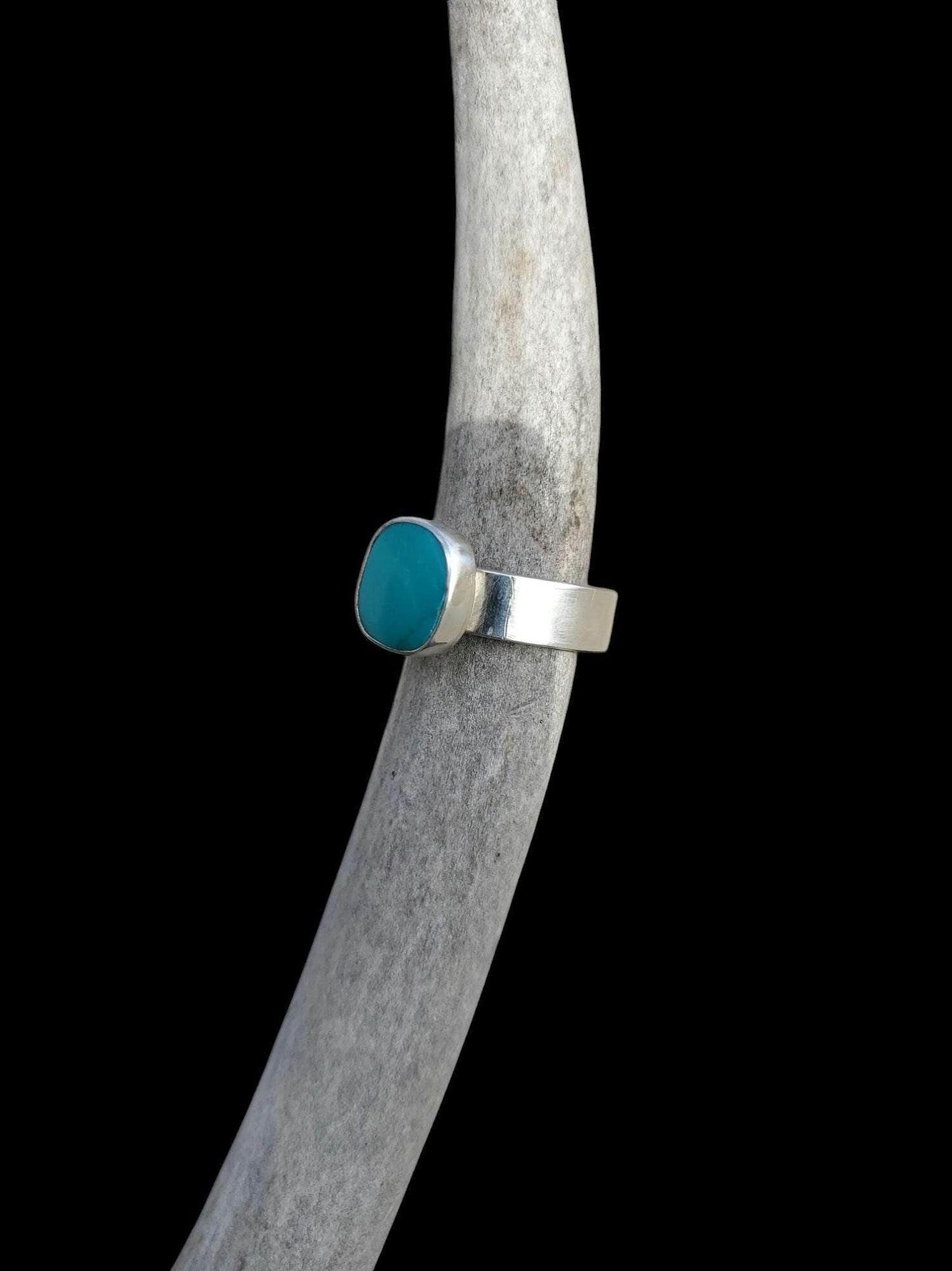 Blue Bird Mine Turquoise Ring, Size 8 1/2, R277