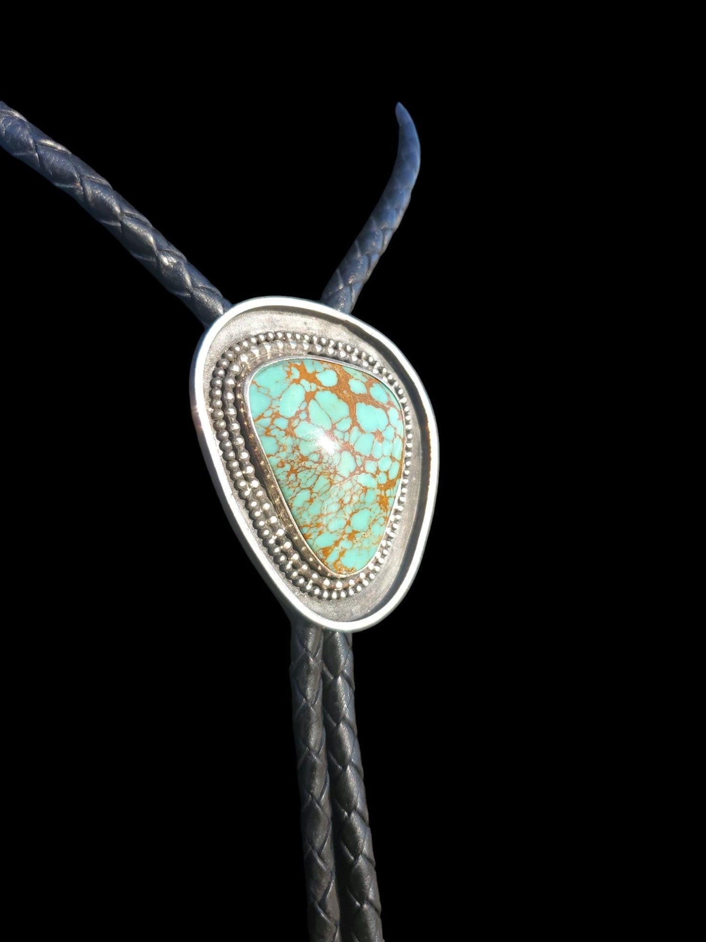 Number 8 Mine Turquoise Bolo Tie B018