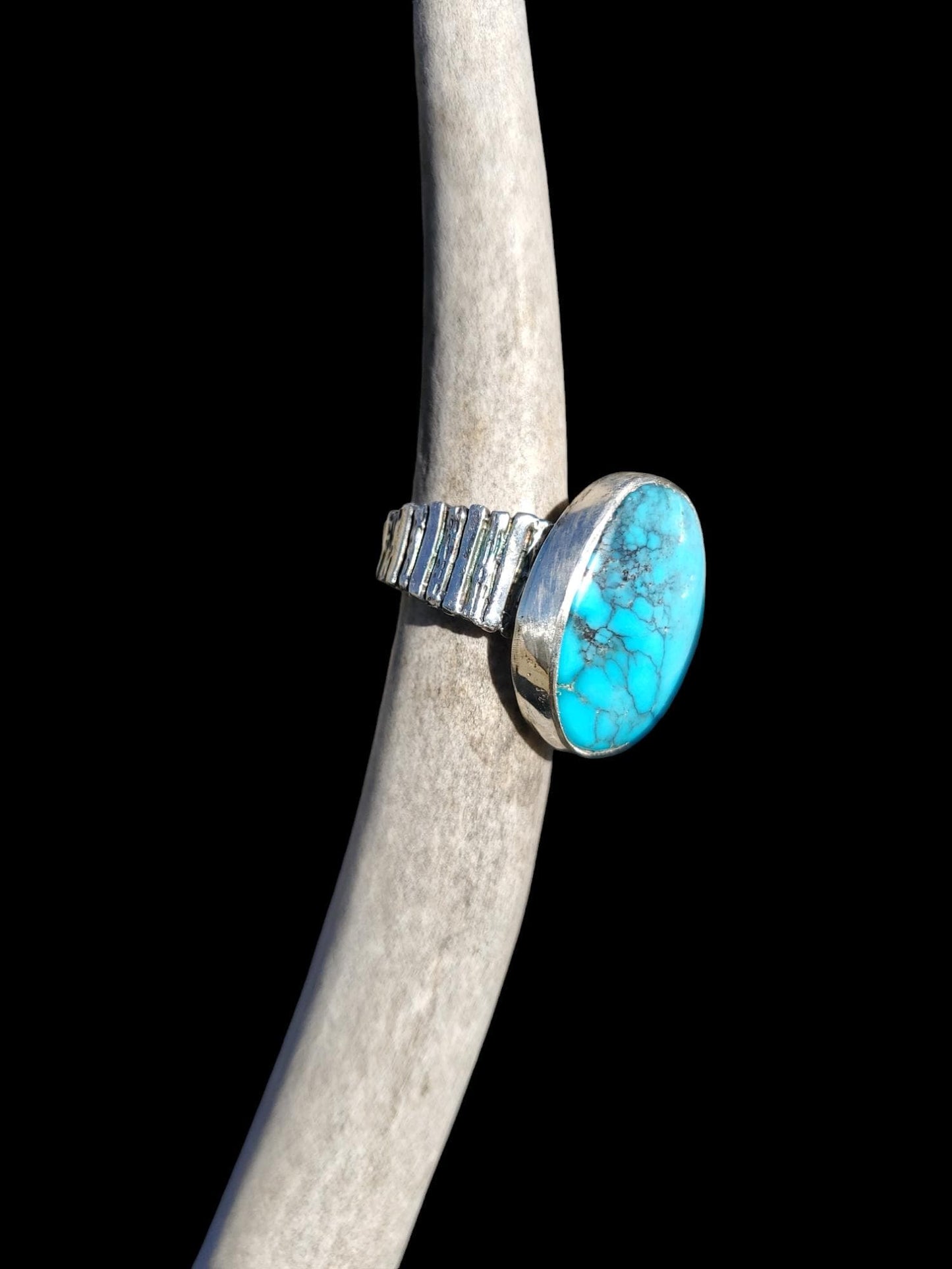 Southwest Turquoise Ring, Size 7 1/2, R281