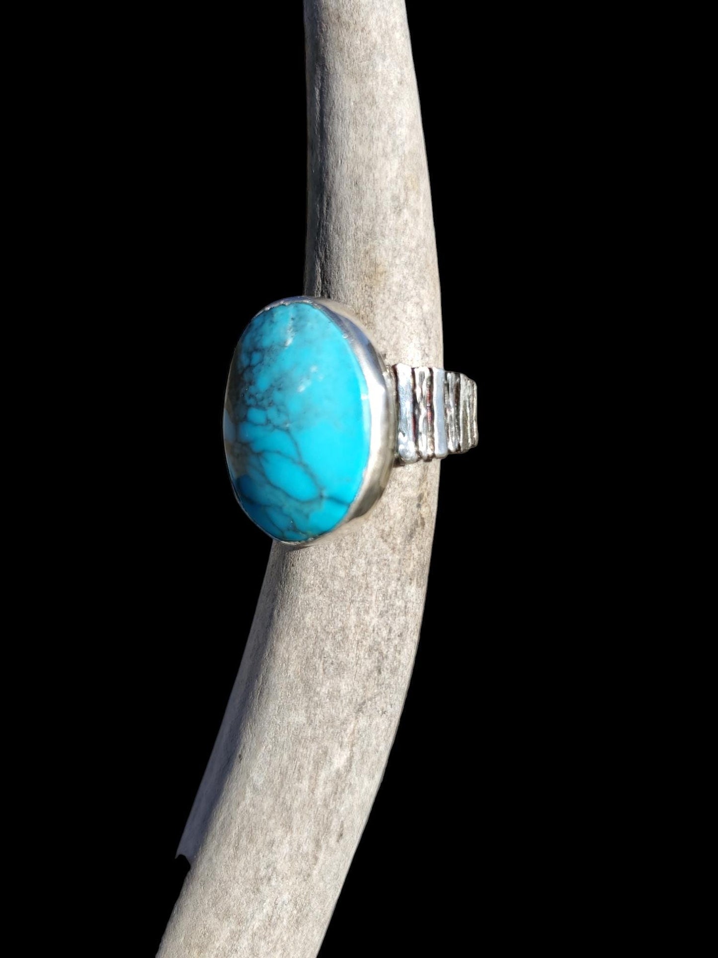 Southwest Turquoise Ring, Size 7 1/2, R281