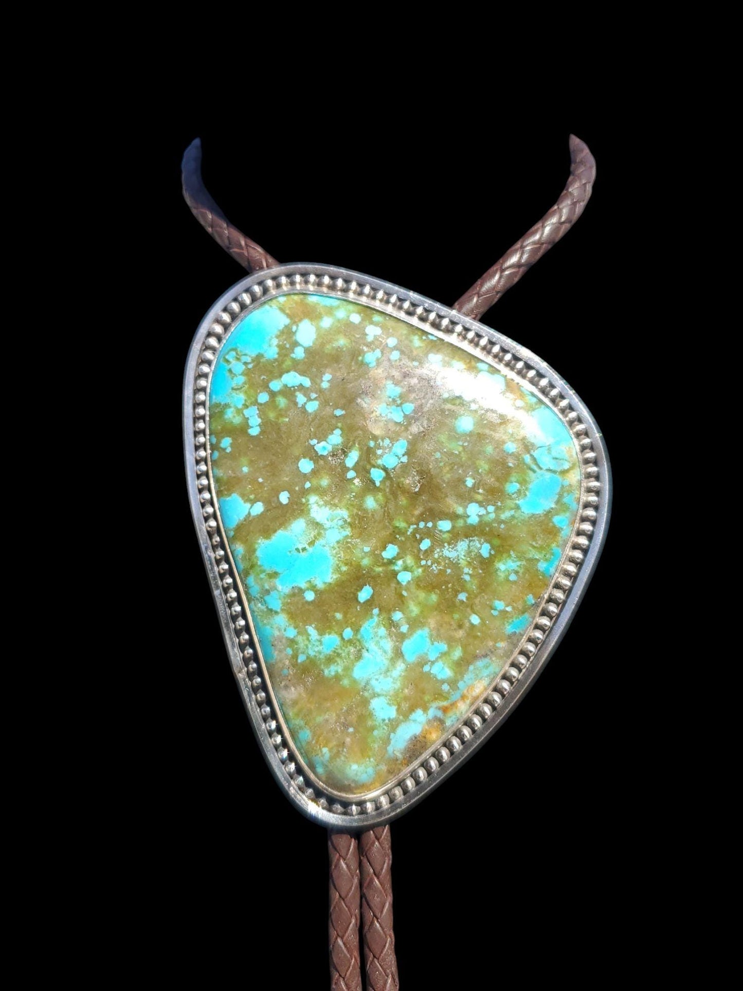 Turquoise Mountain Mine Turquoise Bolo Tie B114