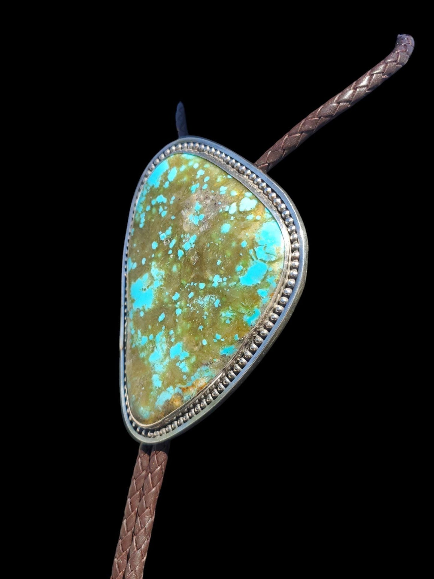 Turquoise Mountain Mine Turquoise Bolo Tie B114