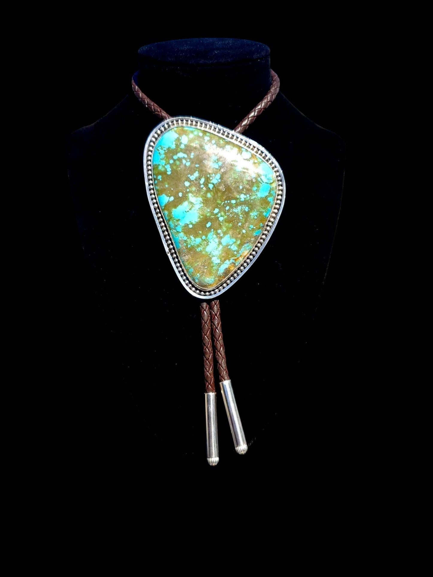 Turquoise Mountain Mine Turquoise Bolo Tie B114