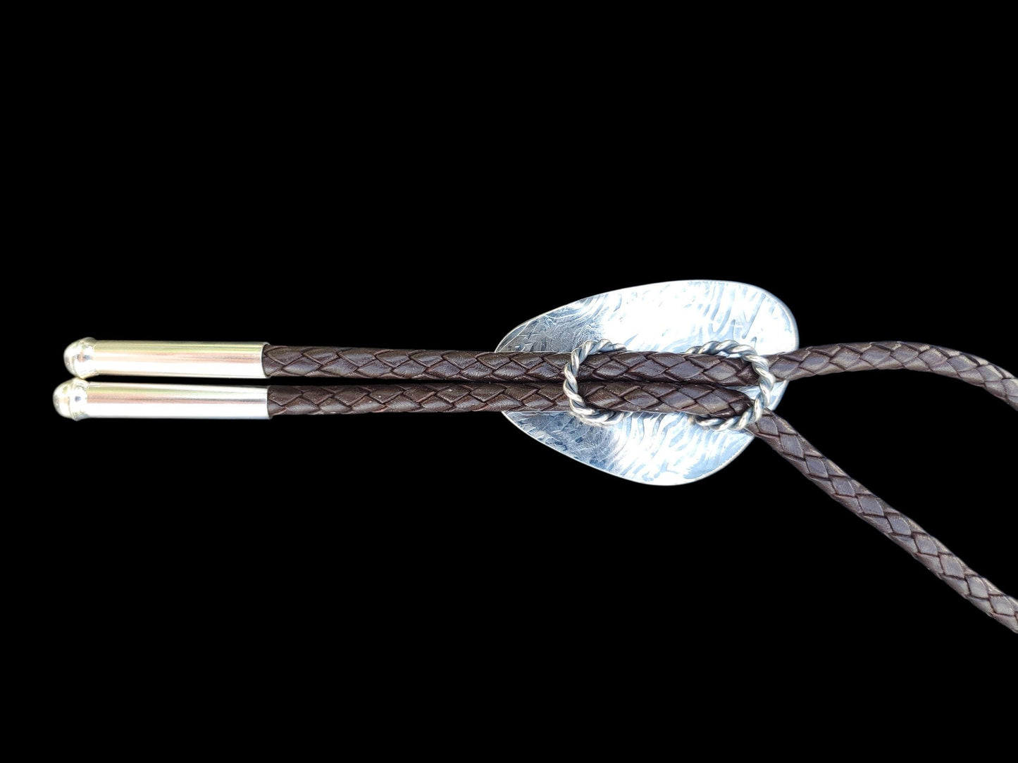 Old‑Stock Hubei Turquoise Bolo Tie • Sterling Silver • Handmade Western Unisex Gift B119