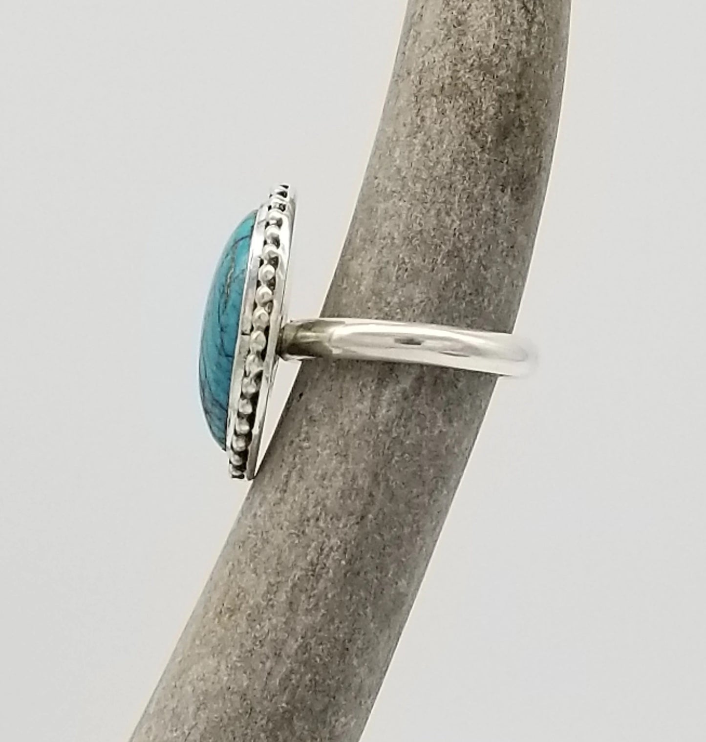 Southwest Turquoise Ring, Size 8 1/2 R065