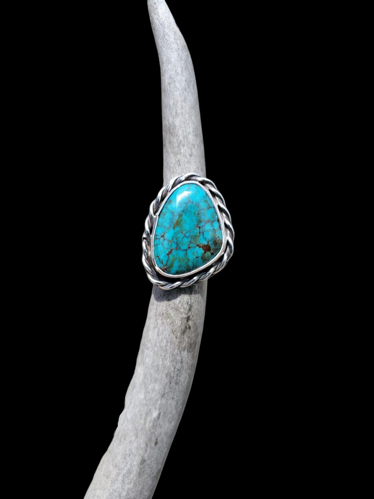 Kingman Turquoise Ring, Size 1/2, R371