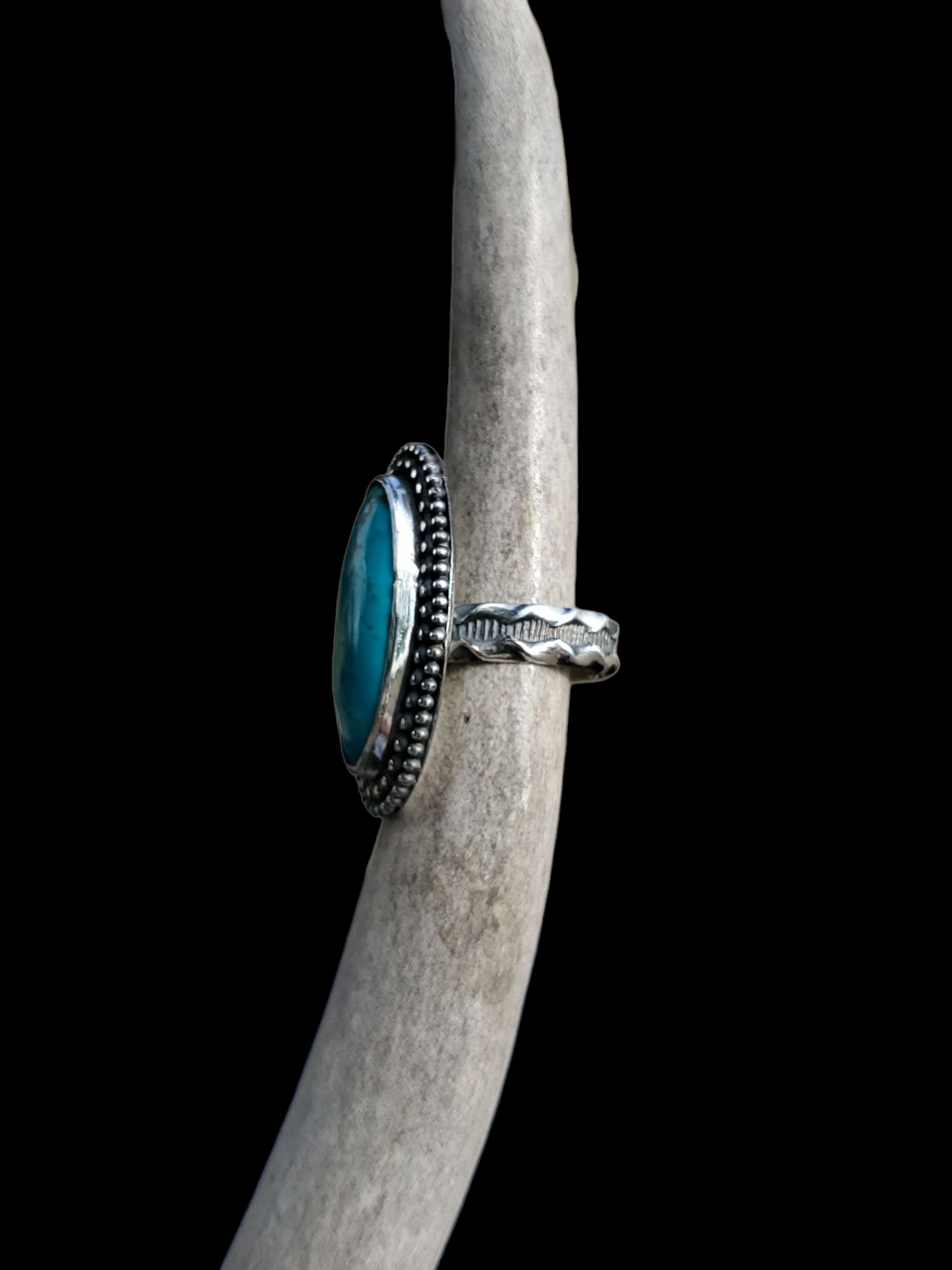 Ithica Peak Mine, Arizona Turquoise Ring, Size 6, R391