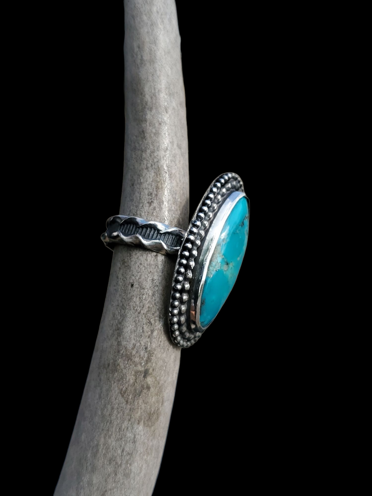 Ithica Peak Mine, Arizona Turquoise Ring, Size 6, R391
