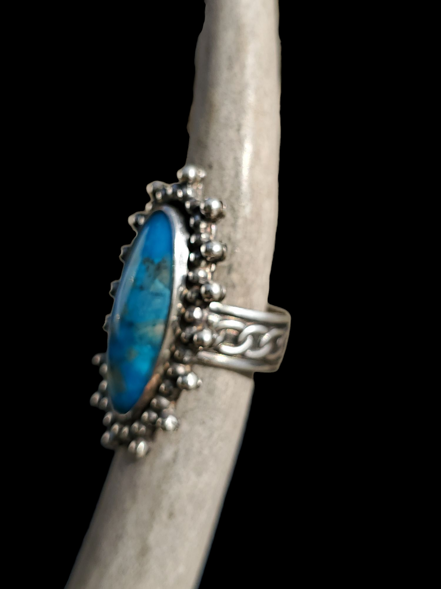 Ithica Peak Mine, Arizona Turquoise Ring, Size 8, R388