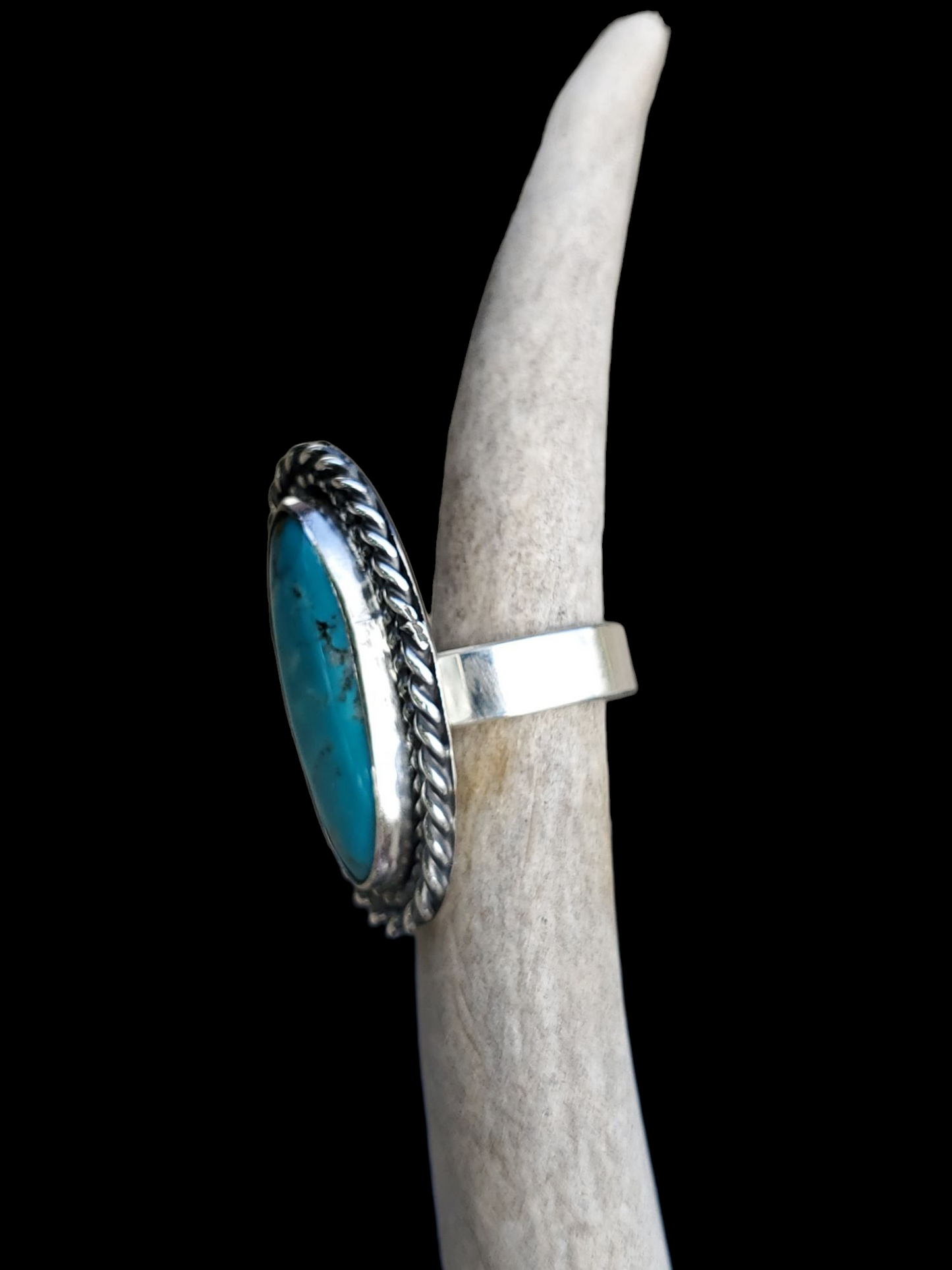 Ithica Peak Mine, Arizona Turquoise Ring, Size 9, R389