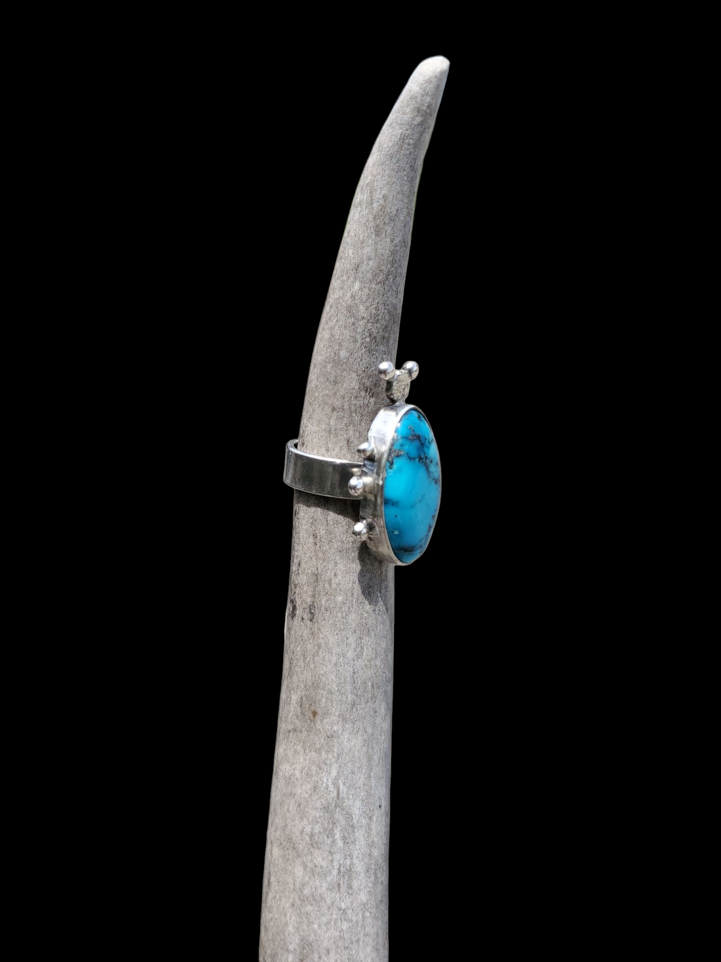 Ithica Peak Mine, Arizona Turquoise Ring, Size 5 1/2, R369