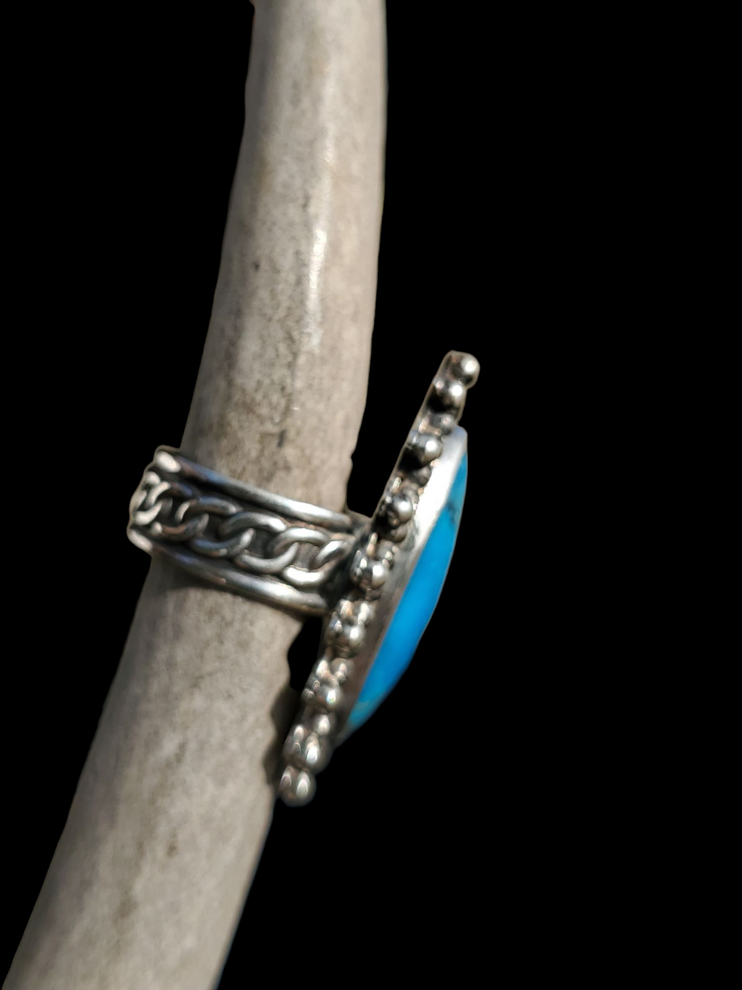 Ithica Peak Mine, Arizona Turquoise Ring, Size 8, R388