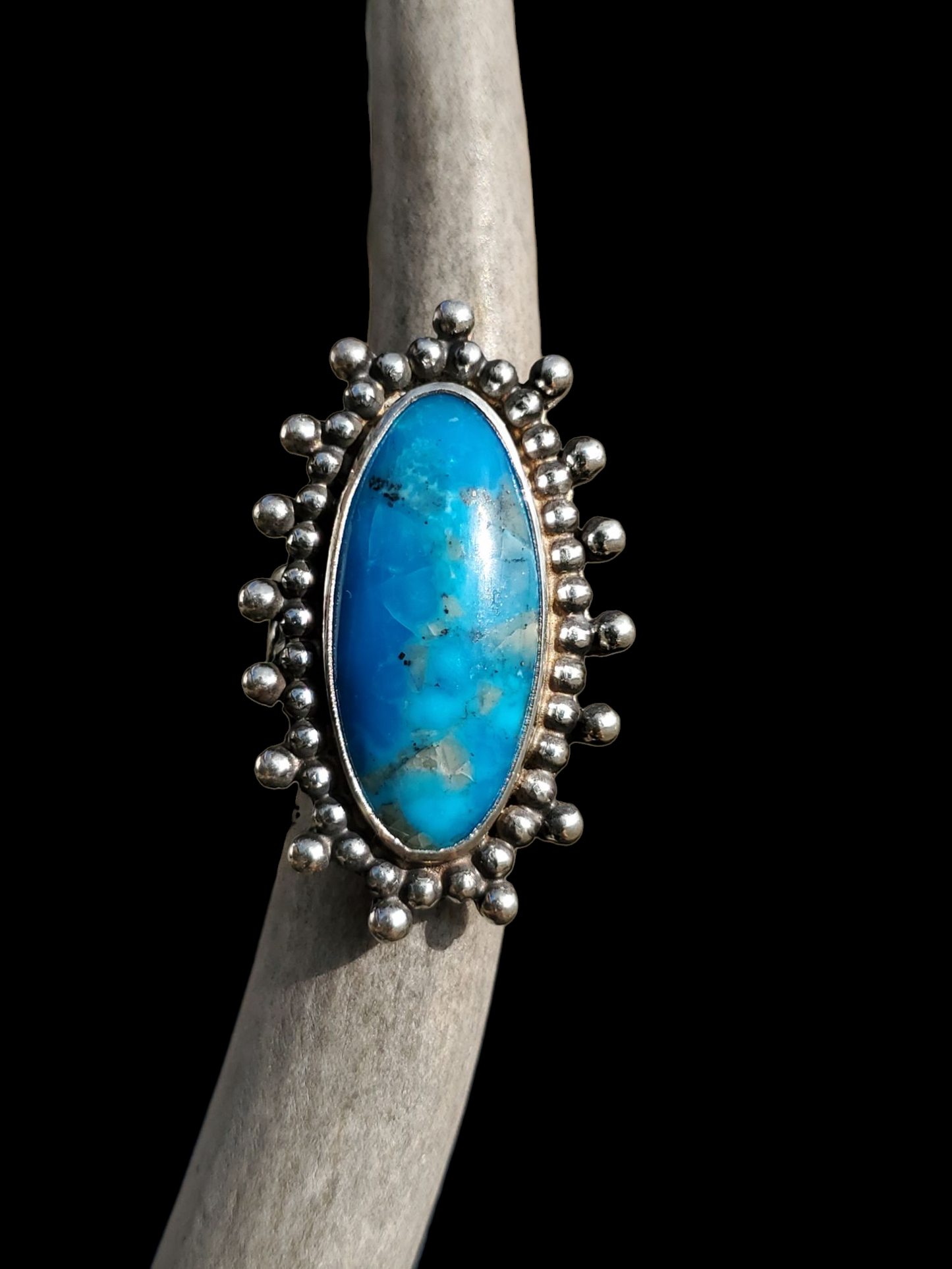 Ithica Peak Mine, Arizona Turquoise Ring, Size 8, R388