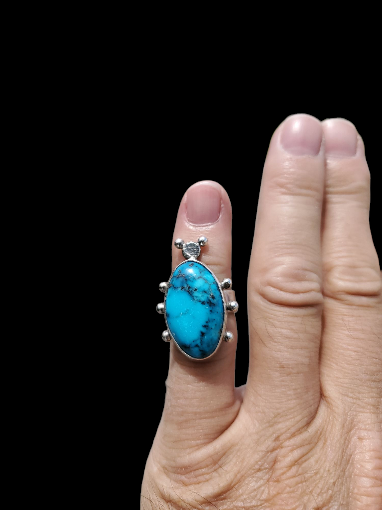 Ithica Peak Mine, Arizona Turquoise Ring, Size 5 1/2, R369