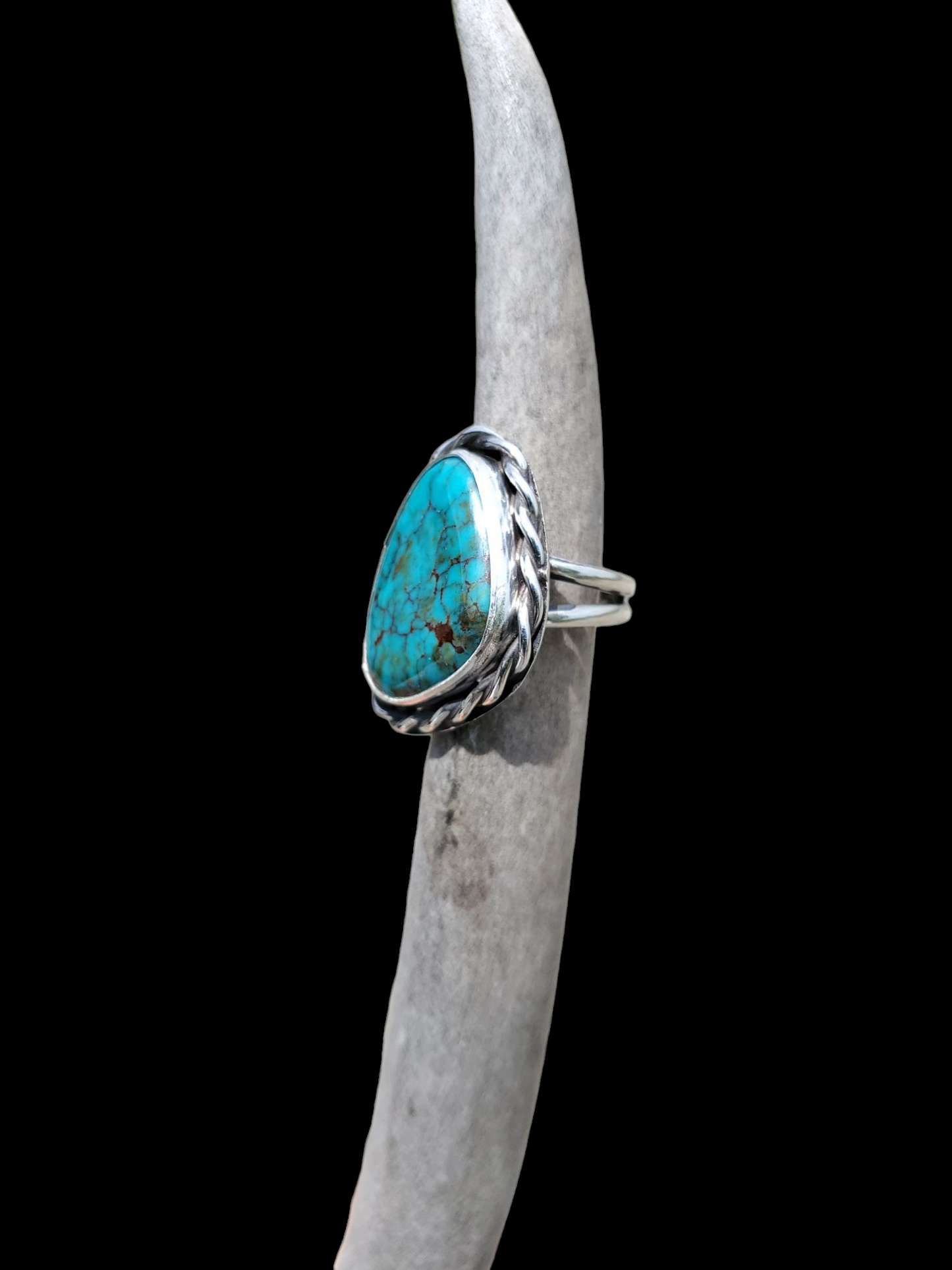 Kingman Turquoise Ring, Size 1/2, R371
