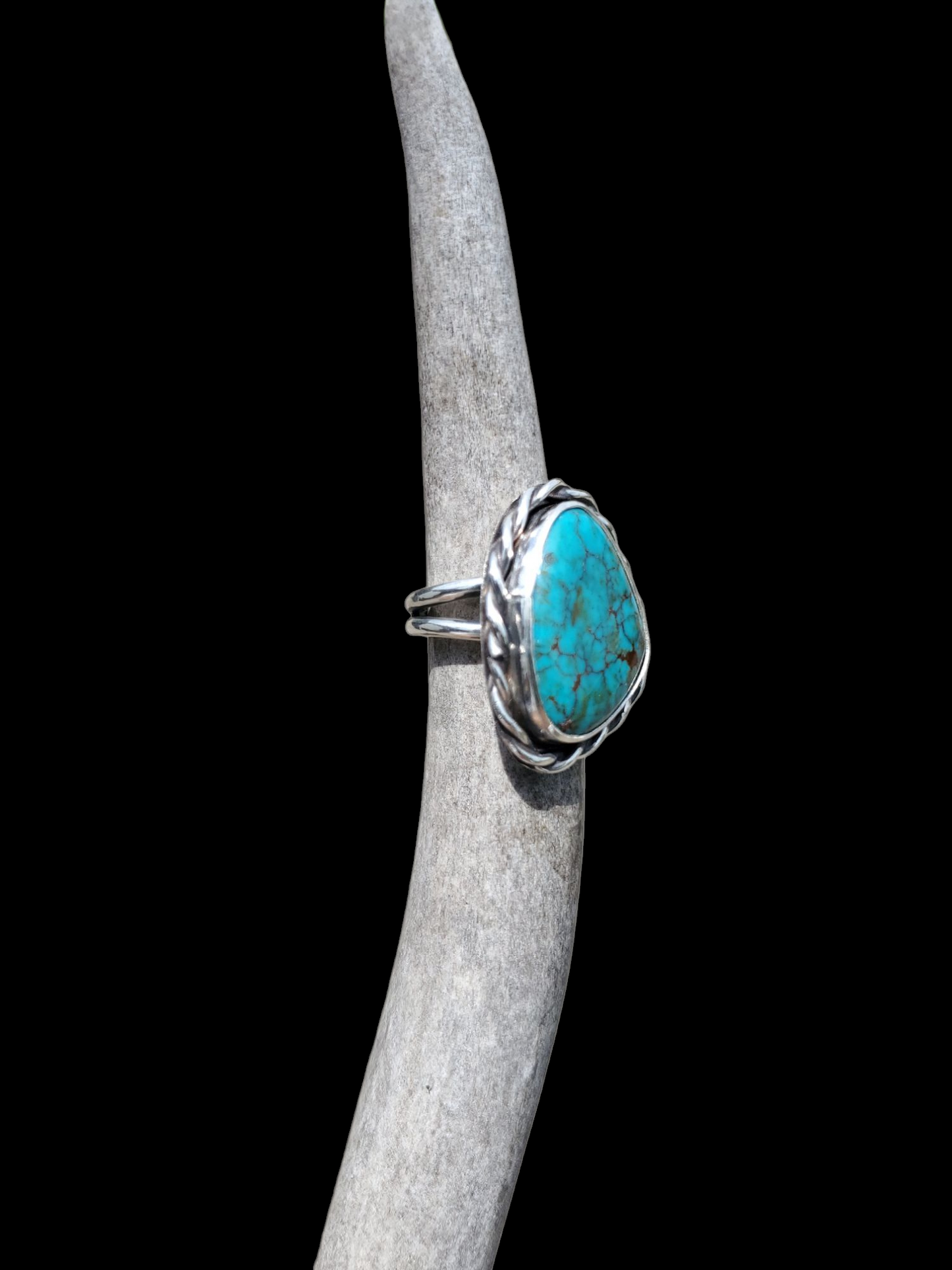 Kingman Turquoise Ring, Size 1/2, R371