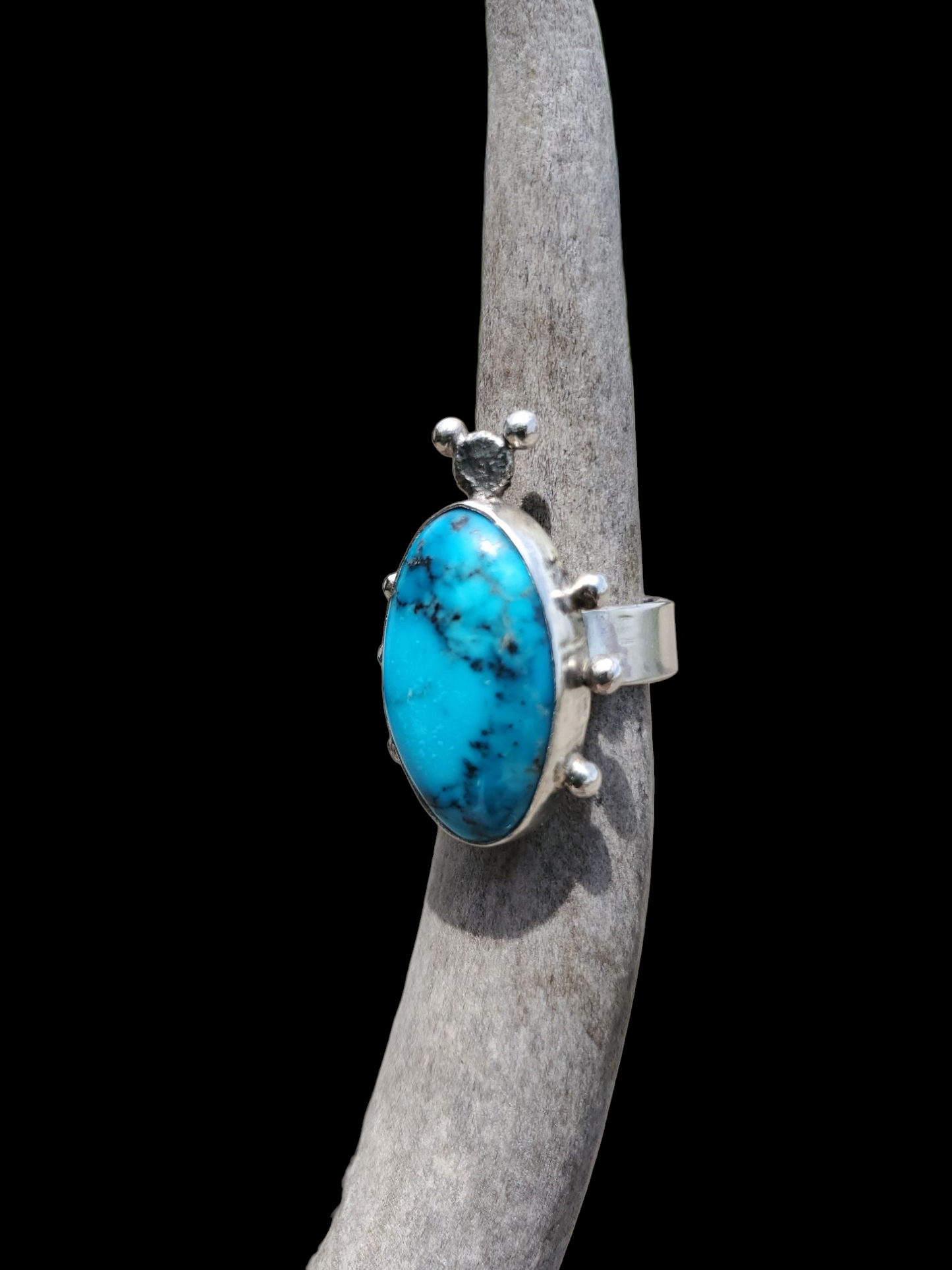 Ithica Peak Mine, Arizona Turquoise Ring, Size 5 1/2, R369