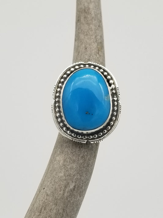 Sleeping Beauty Statement Ring, Size 7 3/4, R063