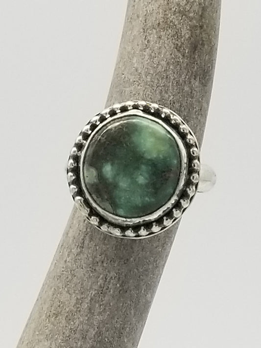 Green Mist Variscite Ring, Size 9