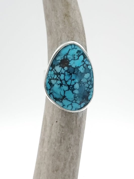 Chinese Turquoise Statement Ring, Size 8, R148
