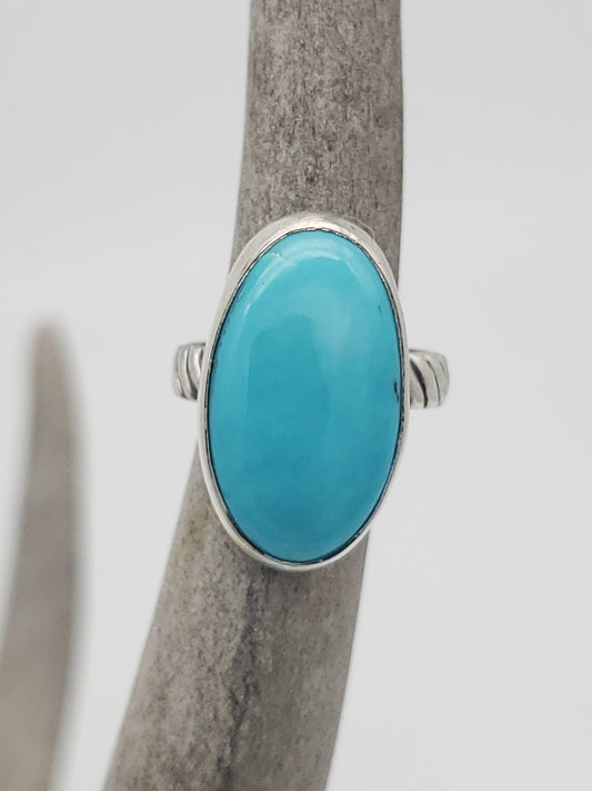 Blue Bird Turquoise Ring, Size 5, R102