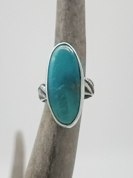 Southwest Turquoise Ring, Size 4 1/2 R167