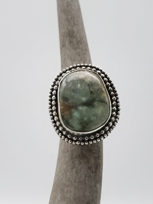 Green Mist Variscite Ring, Size 6 1/4, R169