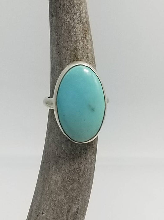 Blue Bird Mine, Arizona, Turquoise Ring, Size 6 3/4 R002