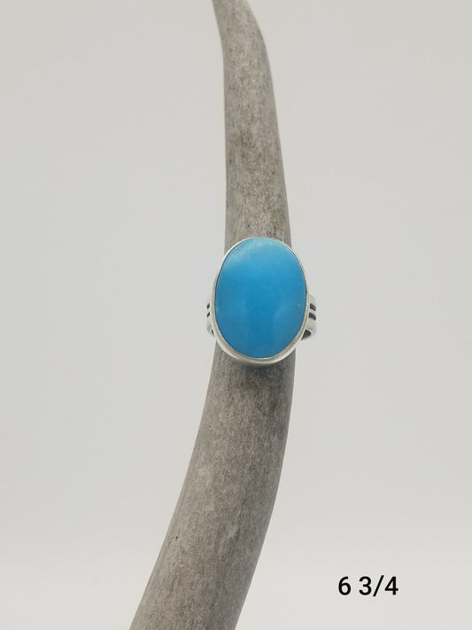 Blue Bird Mine, Arizona Turquoise Ring, Size 6 3/4, R076
