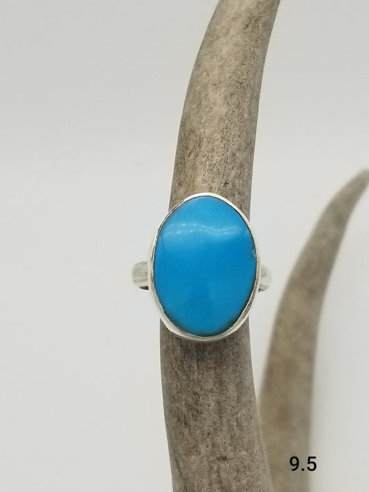 Blue Bird Mine Turquoise Ring, Size 9 1/2,  R080