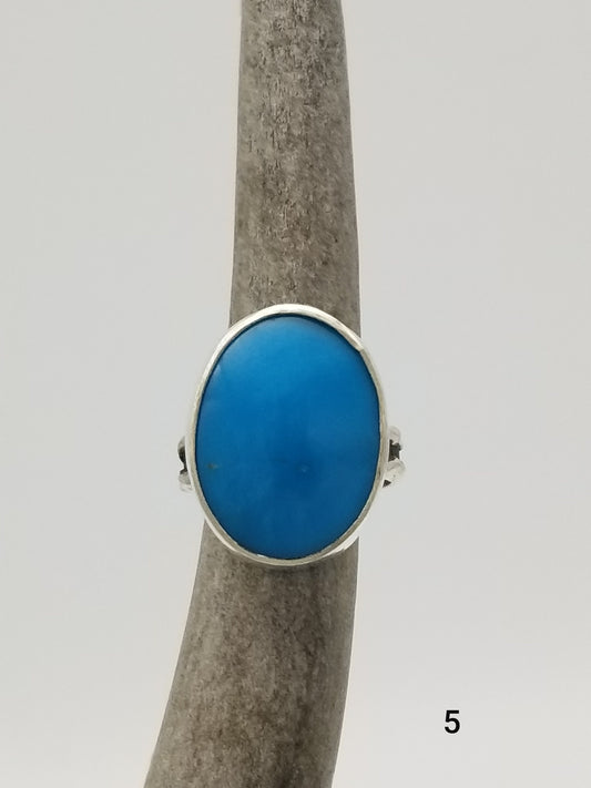 Blue Bird Mine Turquoise Ring, Size 5,  R081
