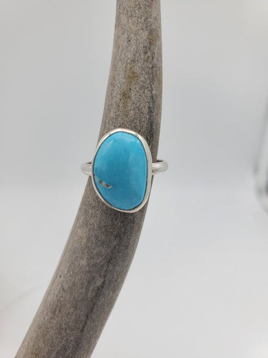 Blue Bird Mine Turquoise Ring, Size 8, R186
