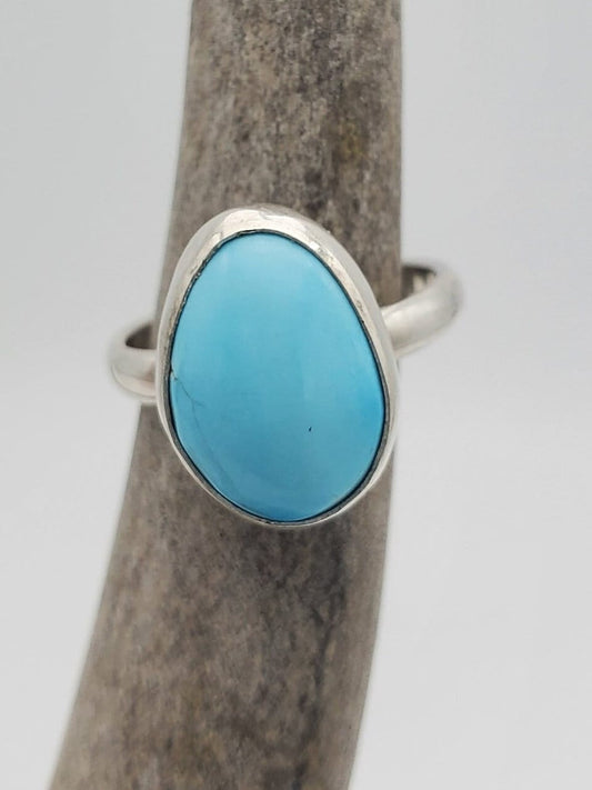 Blue Bird Mine Turquoise Ring, Size 7, R178