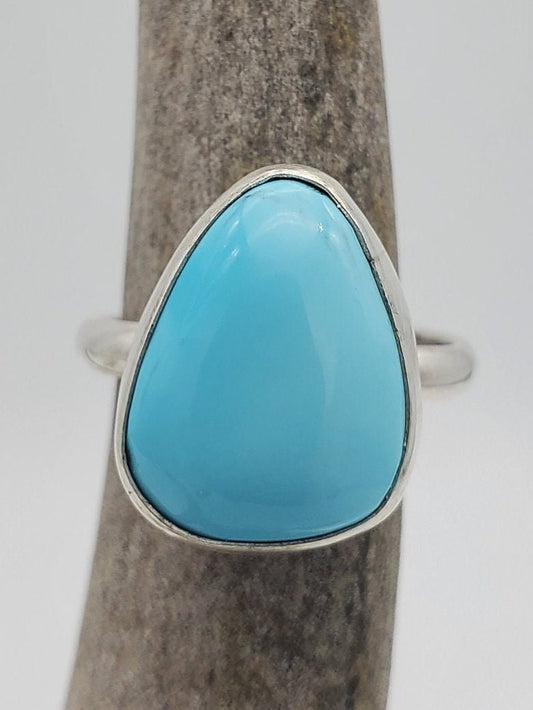 Blue Bird Mine Turquoise Ring, Size 7, R184