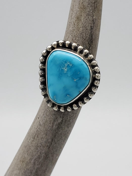 Blue Bird Mine Turquoise Statement Ring, Size 8, R201