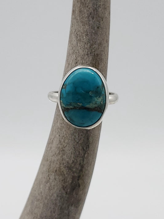 Kingman Turquoise Ring Sz 5 3/4, R213
