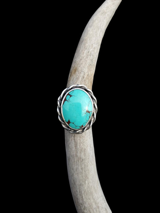 Number 8 Turquoise Ring, Size 10, R286