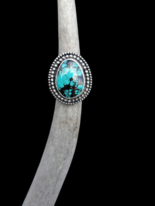 Number 8 Turquoise Ring, Size 6, R251
