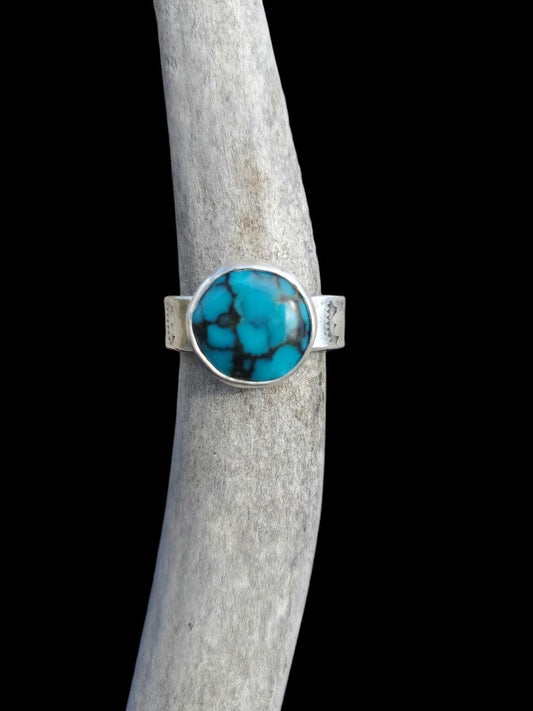 Blue Bell Mine, Nevada Turquoise Ring, Size 7 1/2, R290