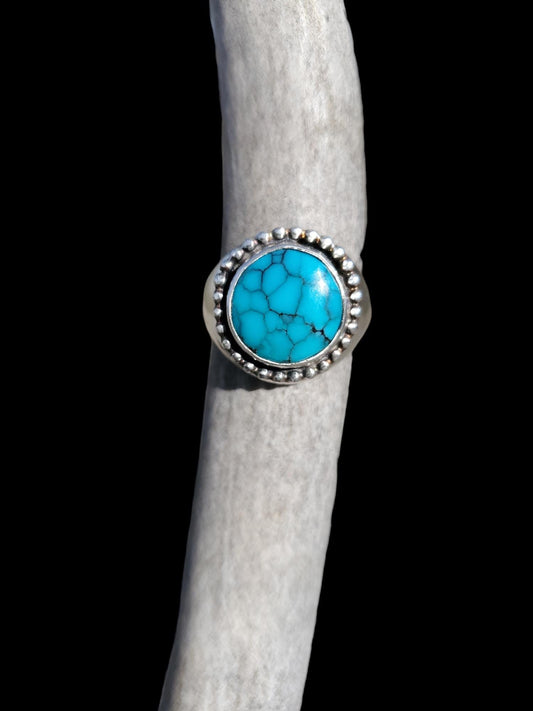 Blue Bell Mine, Nevada Turquoise Men's Ring, Size 9, R303