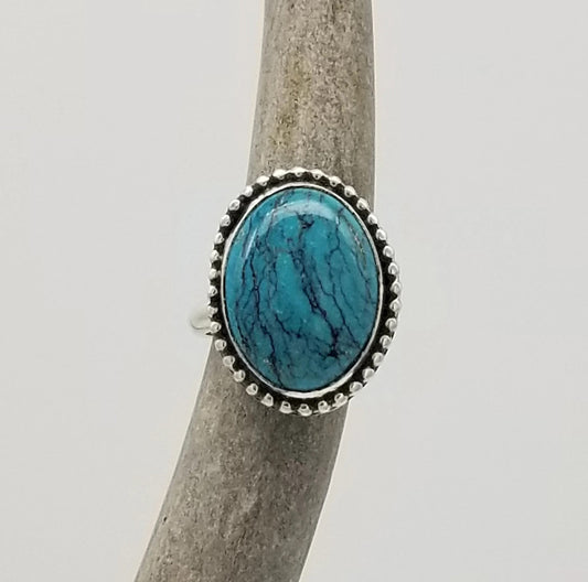Southwest Turquoise Ring, Size 8 1/2 R065