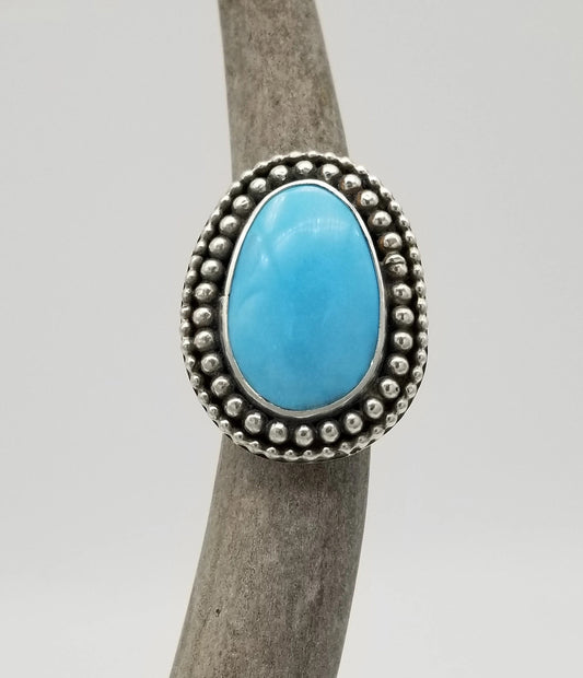 Blue Bird Mine Turquoise Ring, Size 7,  R085