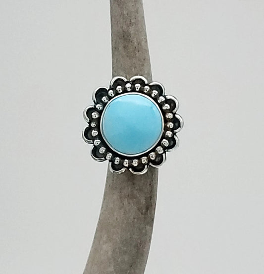 Blue Bird Mine Bloom Ring, Size 6, R159