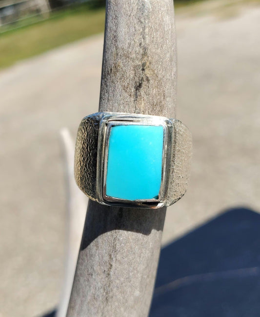 Sleeping Beauty Mine Turquoise Ring, Size 8 1/2, R223