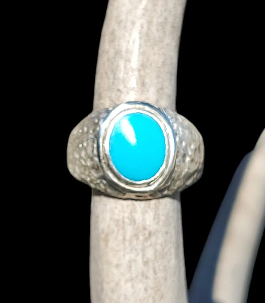 Blue Bird Mine Turquoise Men's Ring, Size 12 1/4, R269